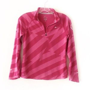 NIKE RUNNING reflective dri-fit pullover top pink